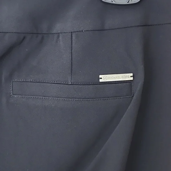 NWT MICHAEL MICHAEL KORS Front Bottom Slip Flare Dress Pants Black  Size 4 - Picture 4 of 9